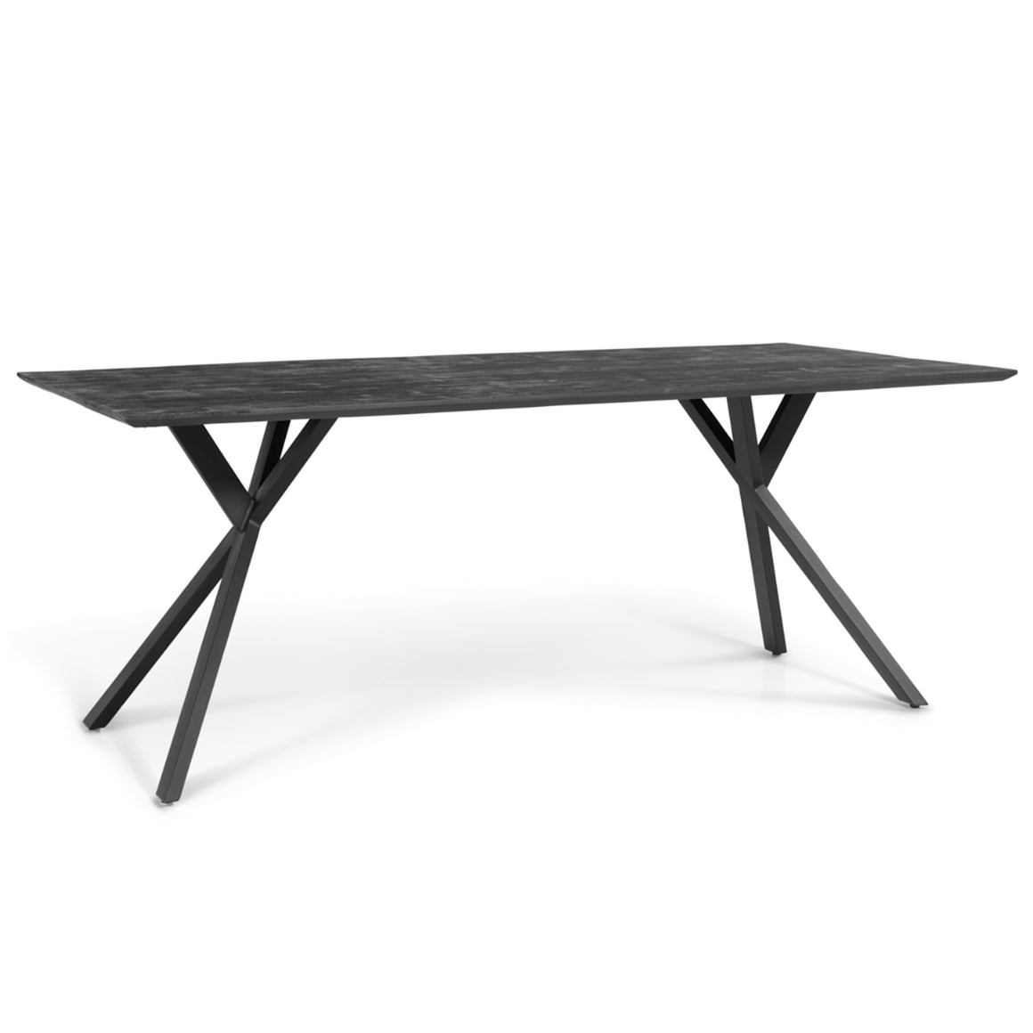 Esstisch schwarz mit geteiltem Sterngestell