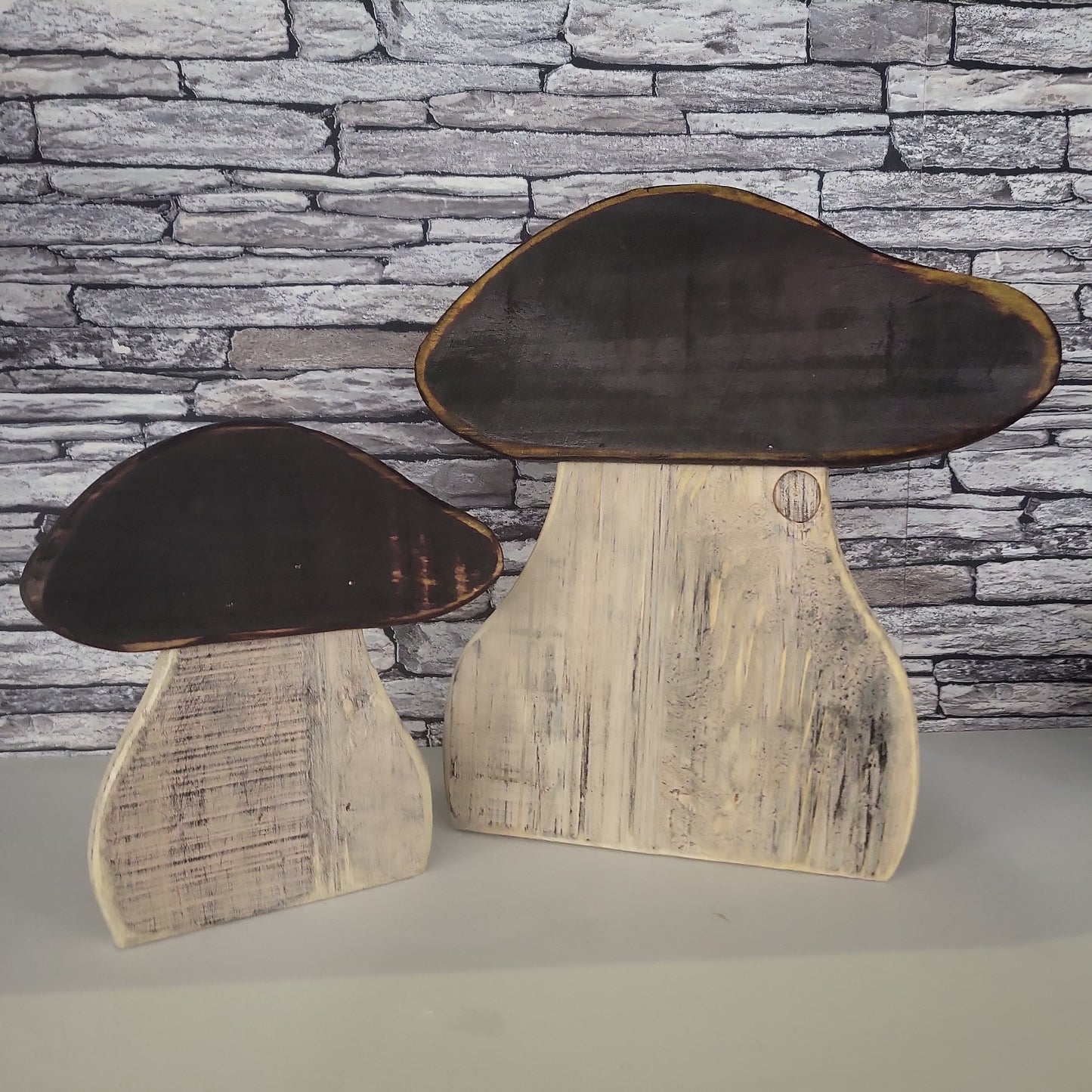 Holzdeko "Steinpilz" 2er Set