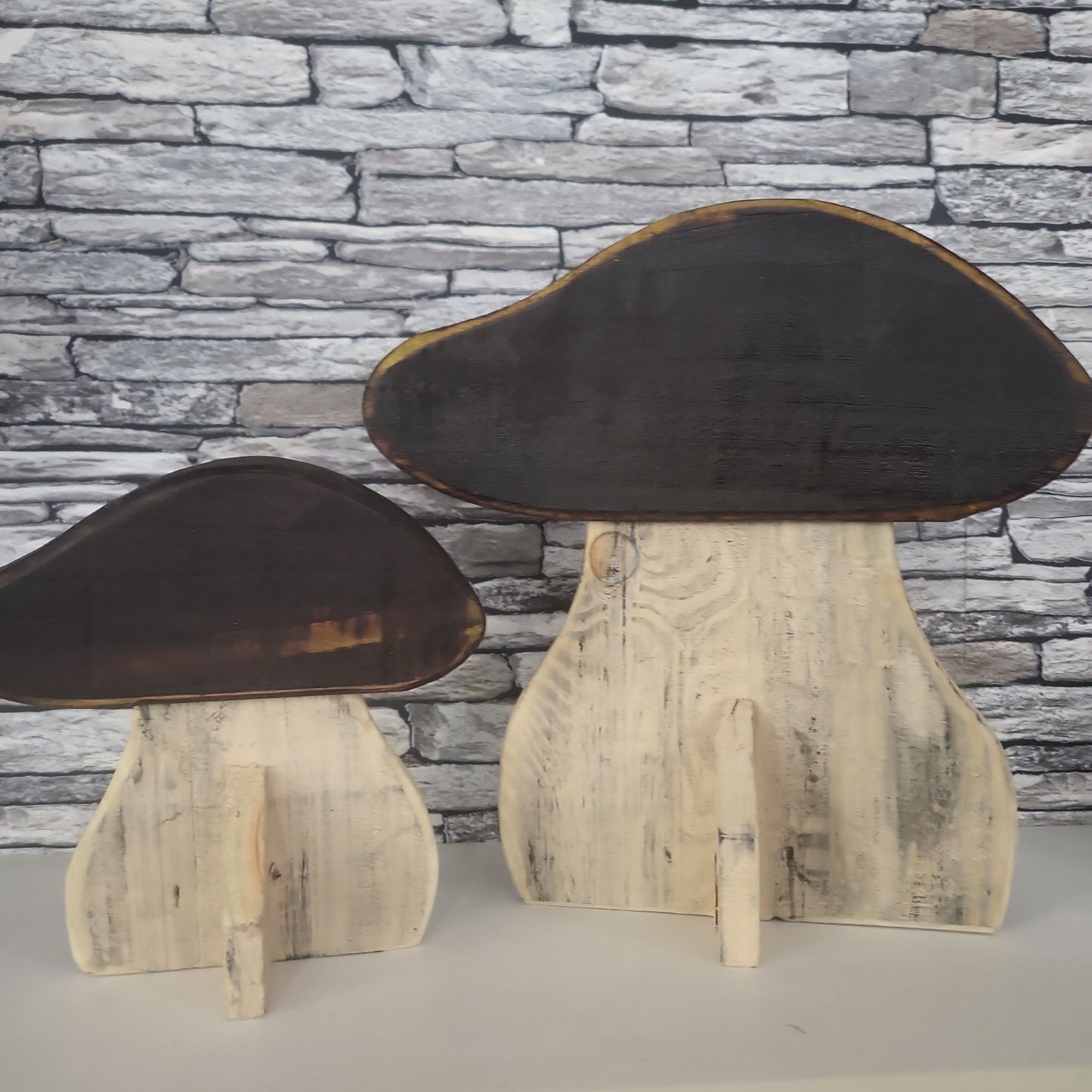 Holzdeko "Steinpilz" 2er Set