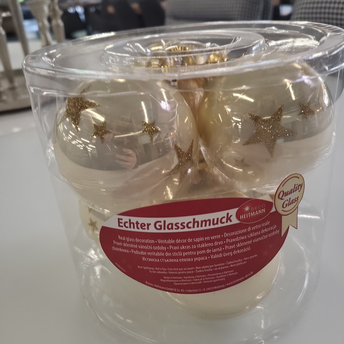 Weihnachtskugeln mit Motiv 6er Set