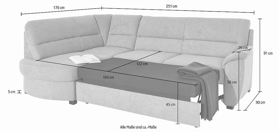 Ecksofa mit Bettfunktion