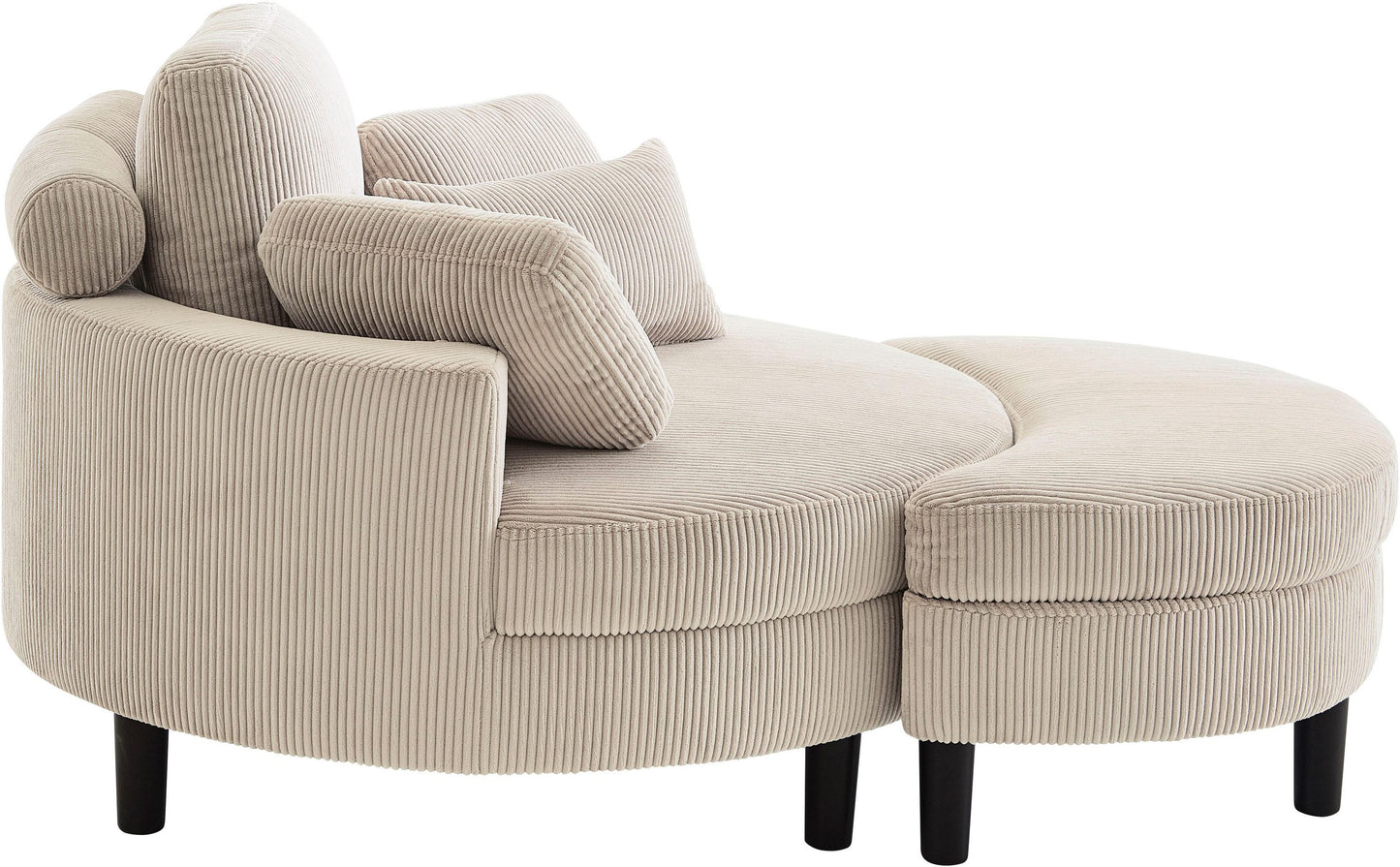 Rundsessel inklusive Hocker Cord