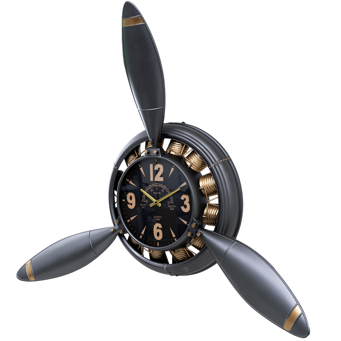 Wanduhr mit Propeller