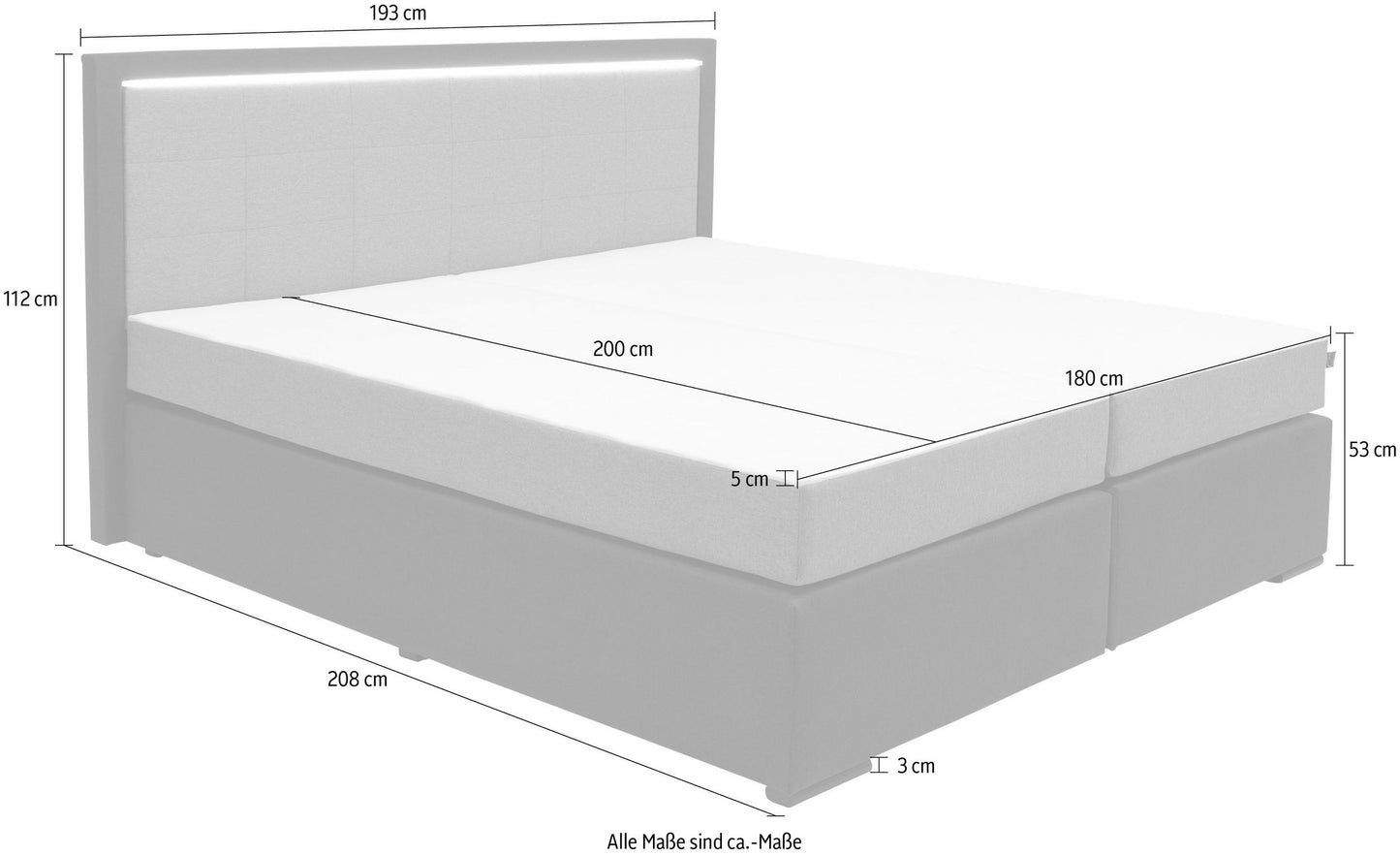 Boxspringbett 180cm 2. Wahl
