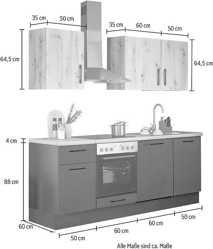 Küche - Küchenblock ohne E- Geräte