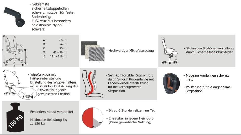 Chefsessel Bürostuhl XXL