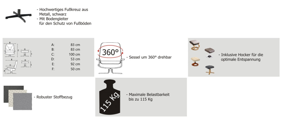 Relax-Sessel mit Hocker