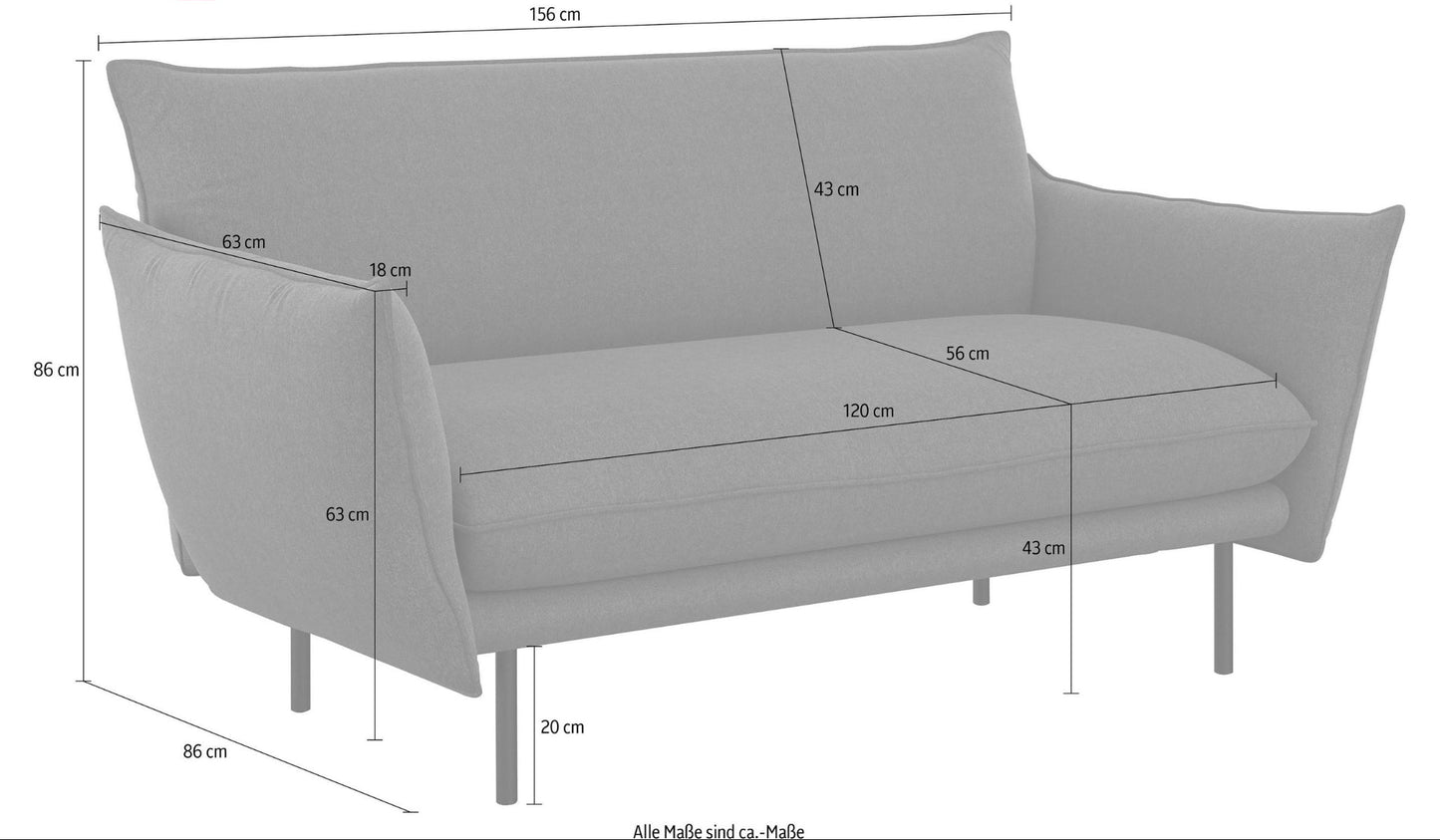 2-Sitzer Sofa