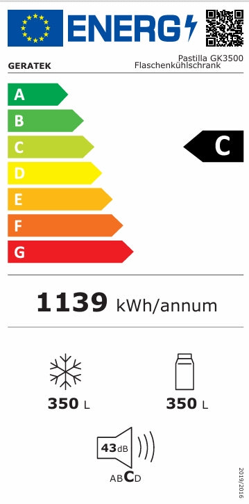 Geratek Flaschenkühlschrank Pastilla GK 3500 W