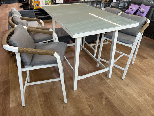 Bartisch mit 4 Barhockern - Set