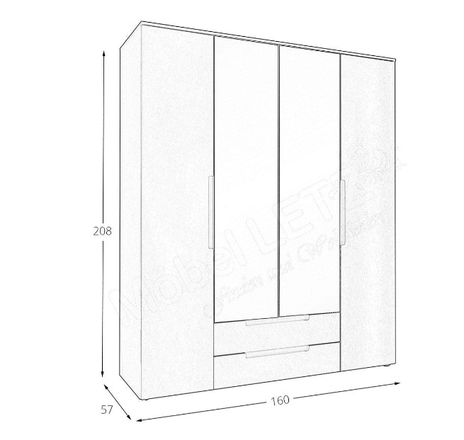 Kleiderschrank in 2 Größen