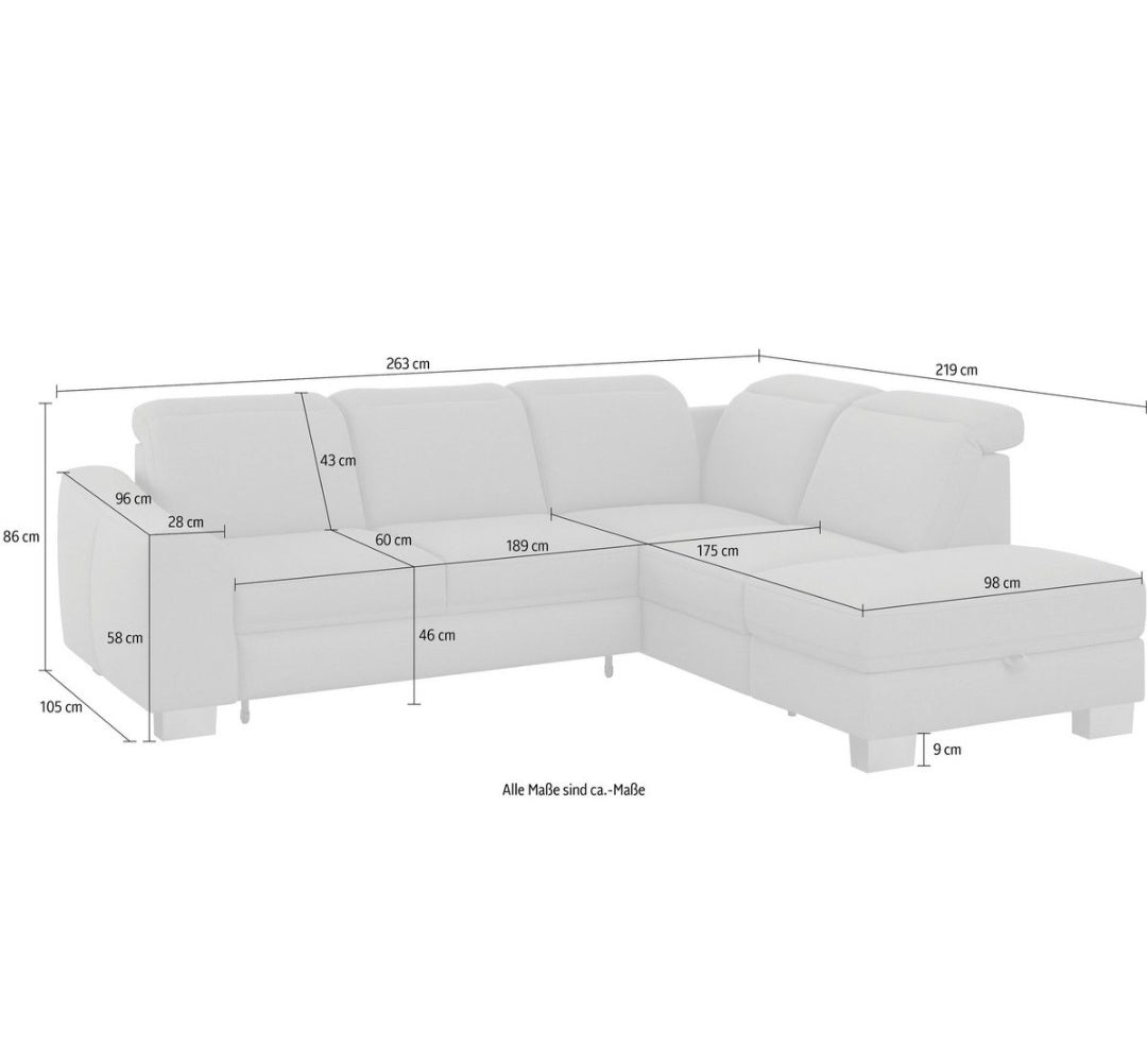Ecksofa mit Bettfunktion