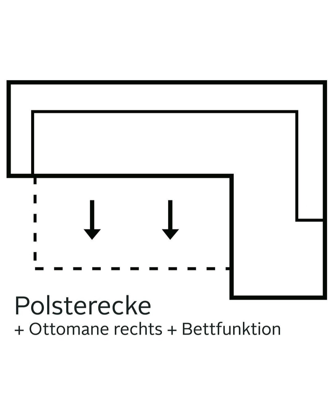 Ecksofa mit Bettfunktion