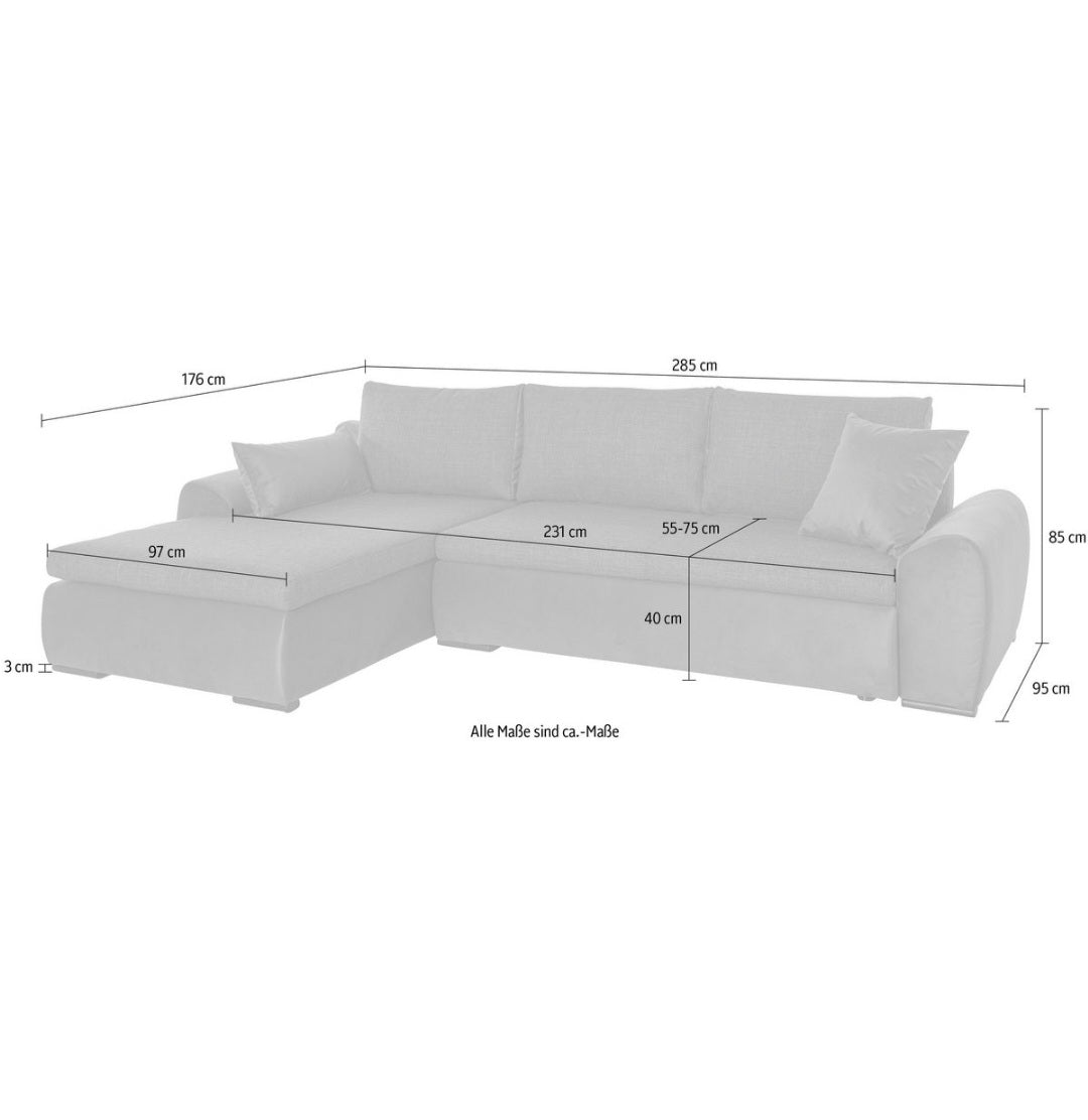 Ecksofa mit Bettfunktion