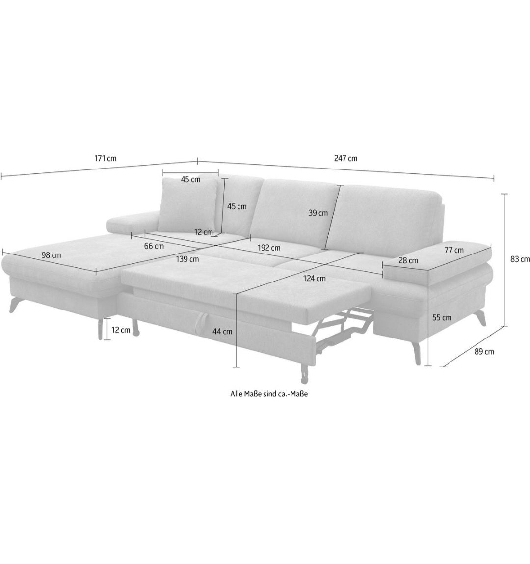 Ecksofa mit Bettfunktion