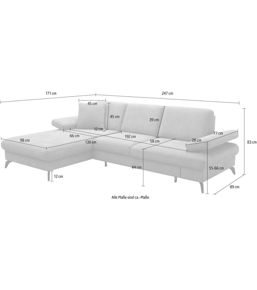 Ecksofa mit Bettfunktion