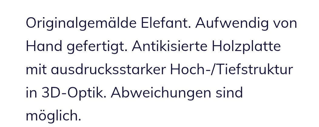 Gemälde Elefant