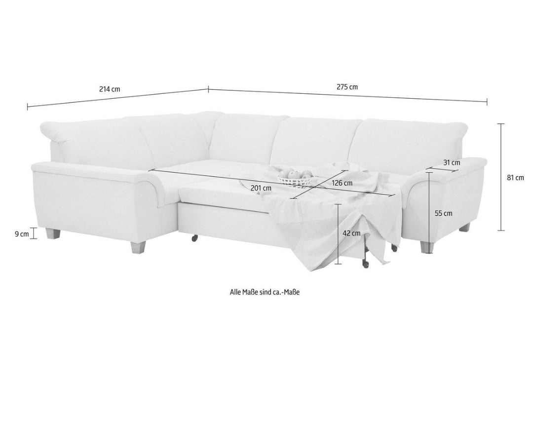 Ecksofa inkl. Hocker
