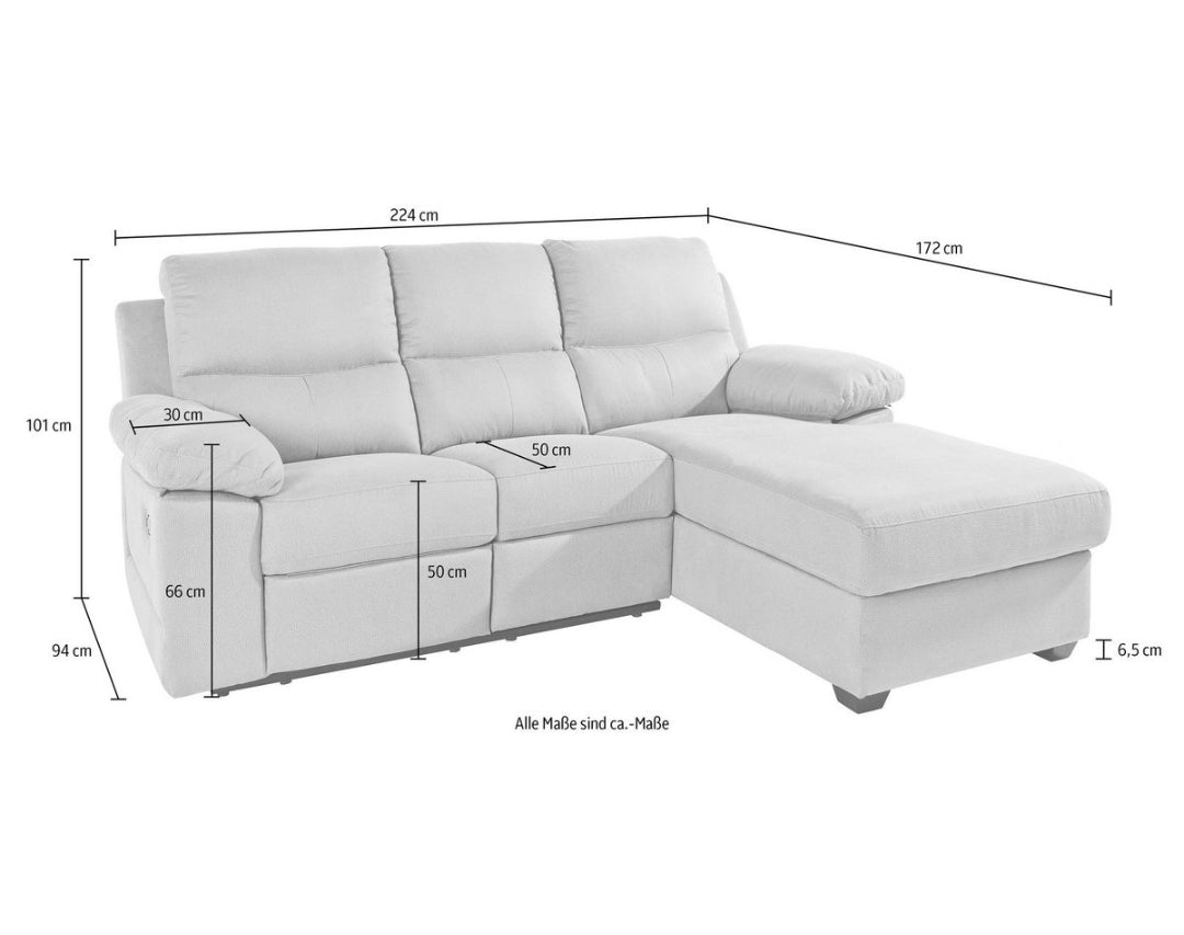 Ecksofa mit Relaxfunktion