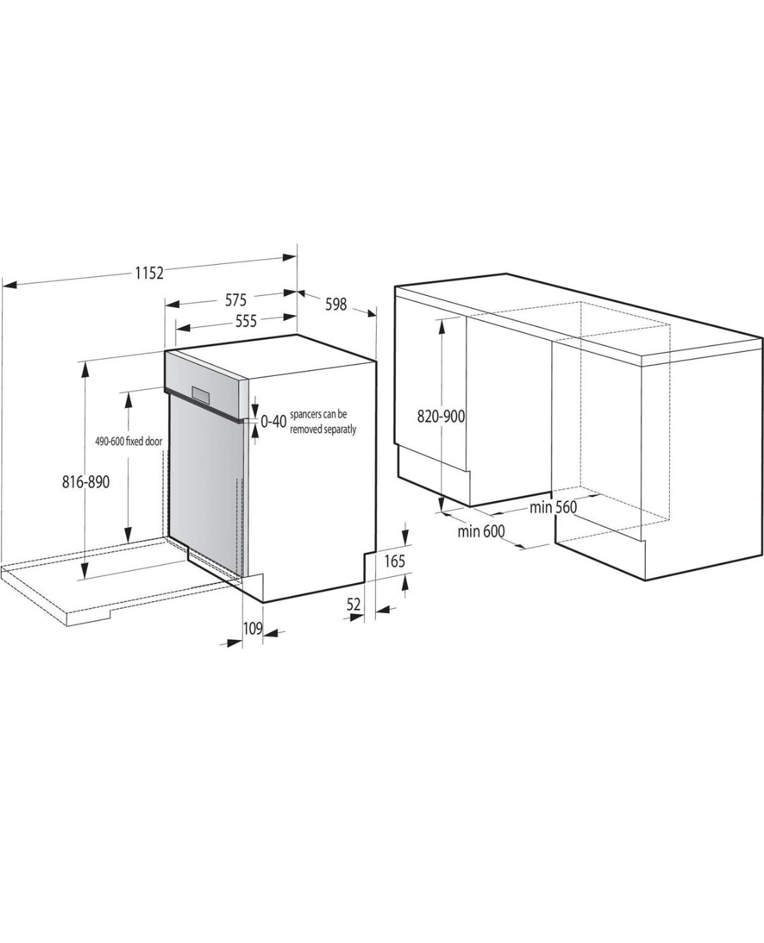 Gorenje GI62040X Geschirrspüler Weiße Ware