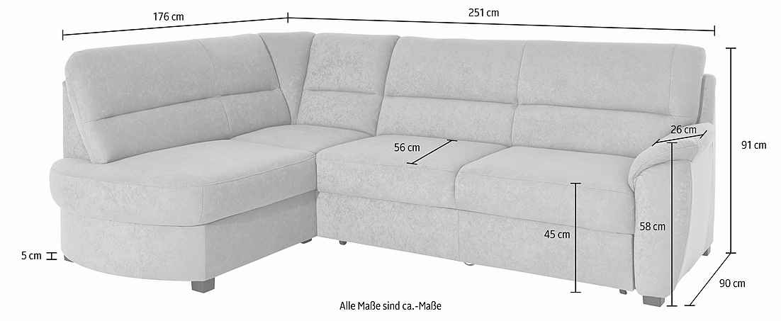 Ecksofa mit Bettfunktion