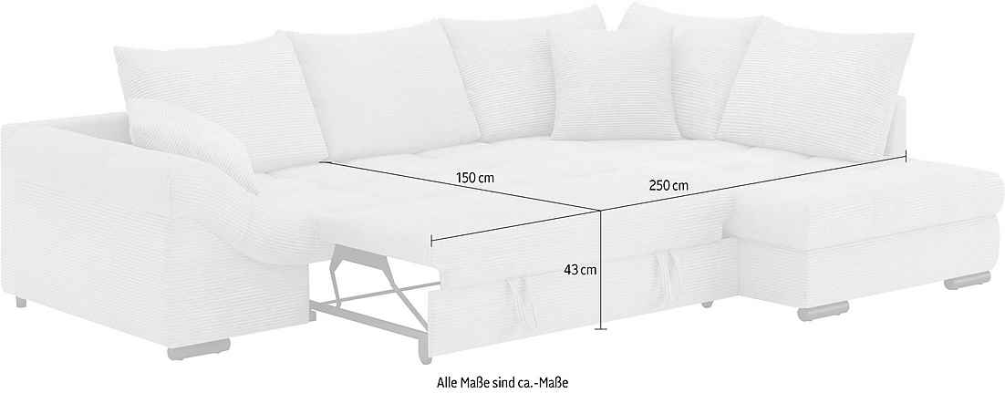 Ecksofa mit Bettfunktion
