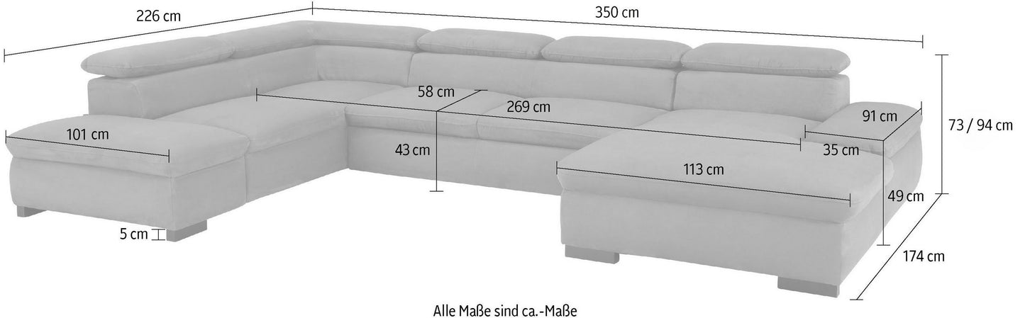 Wohnlandschaft grau