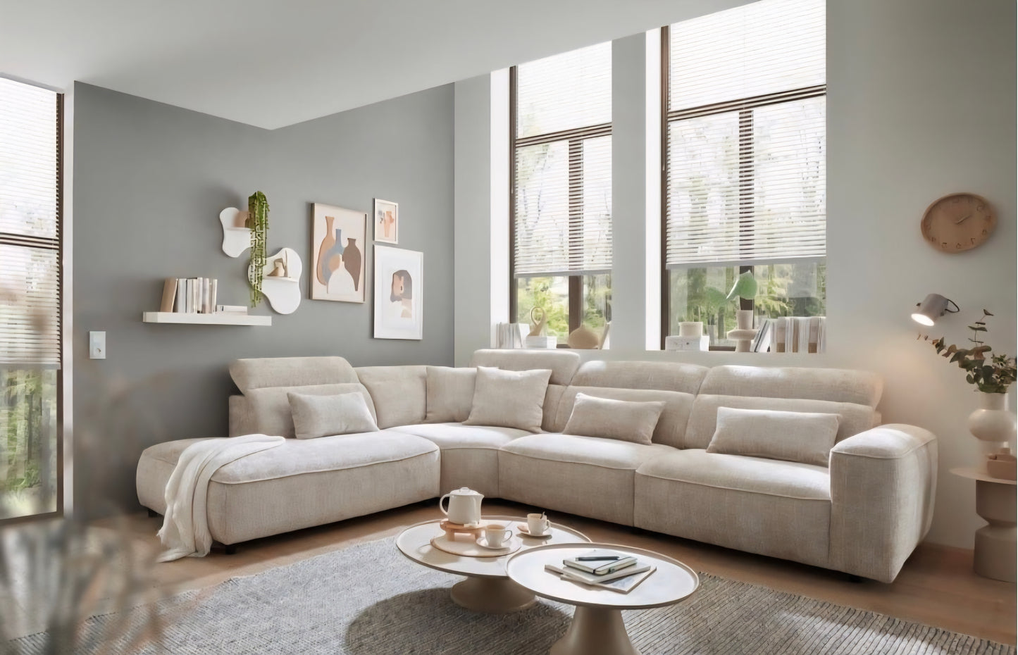 Ecksofa in verschiedenen Farben