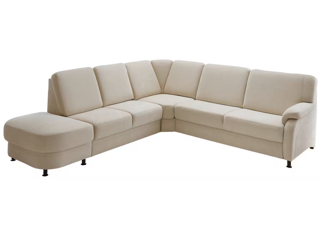 Ecksofa Beige mit Schlaffunktion