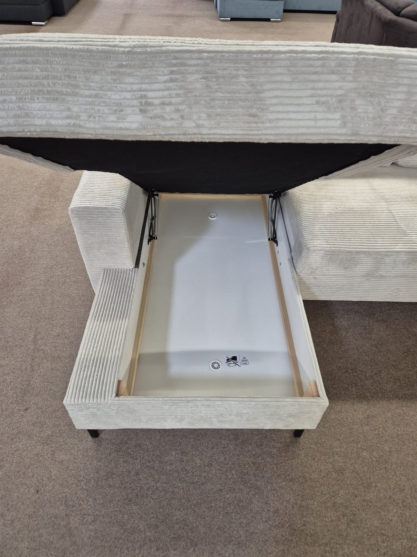 Wohnlandschaft Cord-Beige
