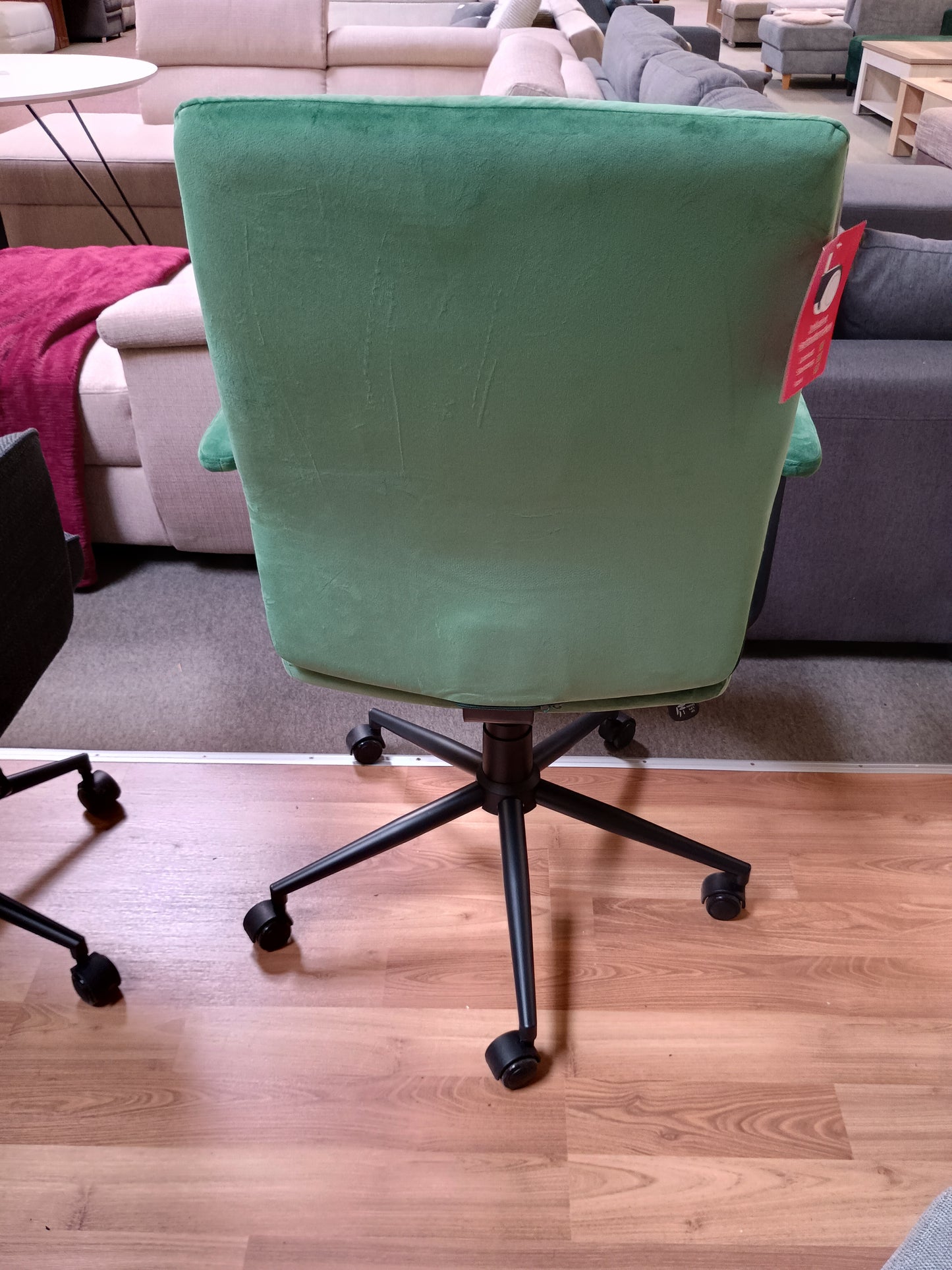Bürodrehstuhl samt-grün
