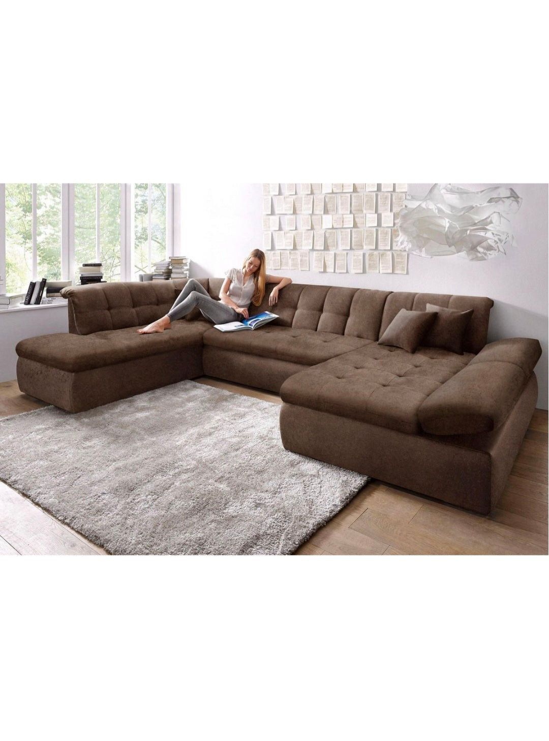 Wohnlandschaft mit Bettfunktion