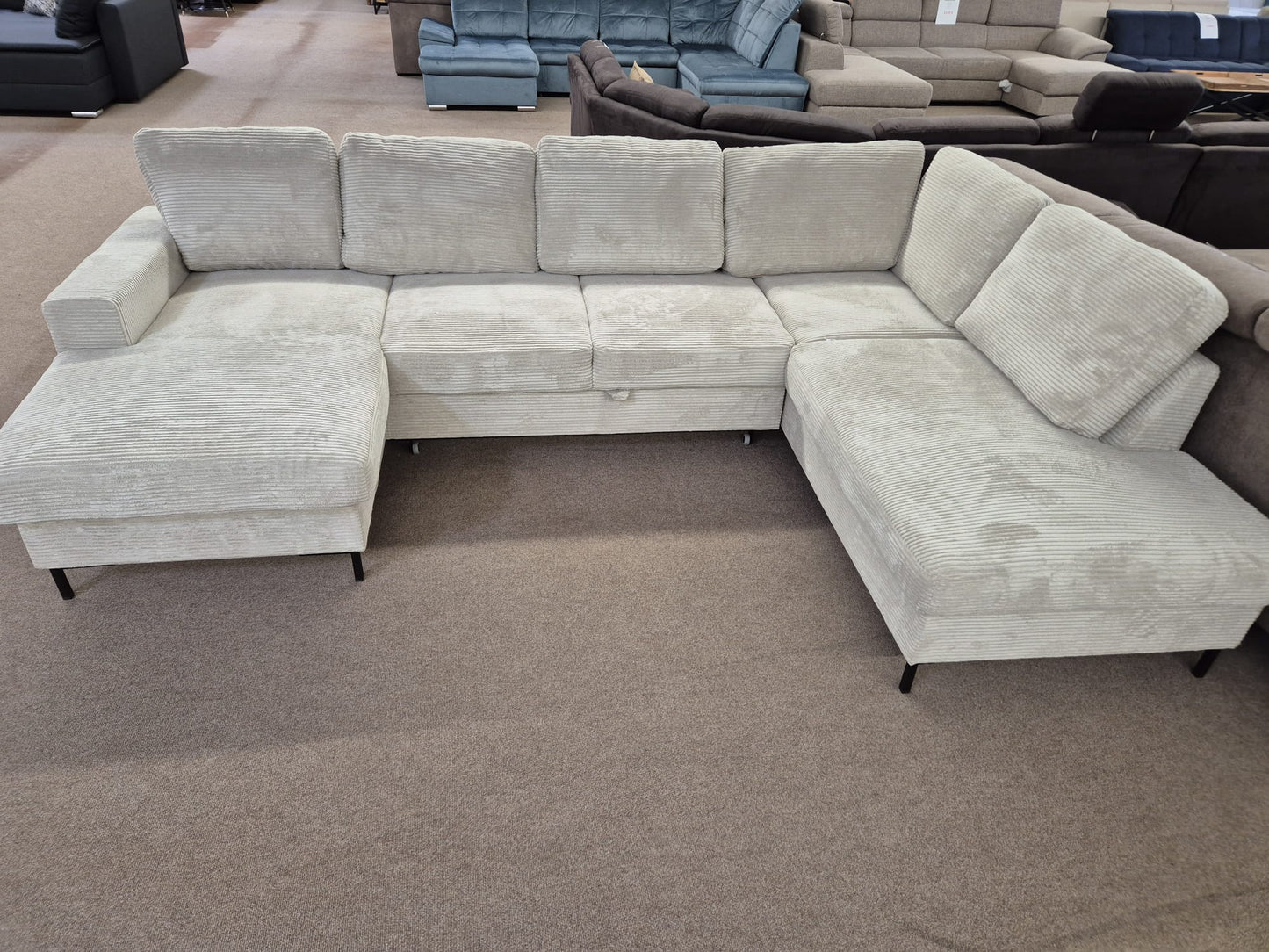 Wohnlandschaft Cord-Beige
