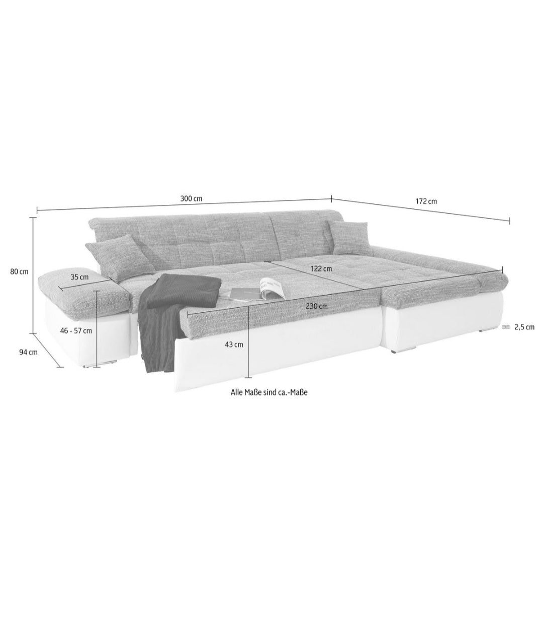 Ecksofa mit Bettfunktion