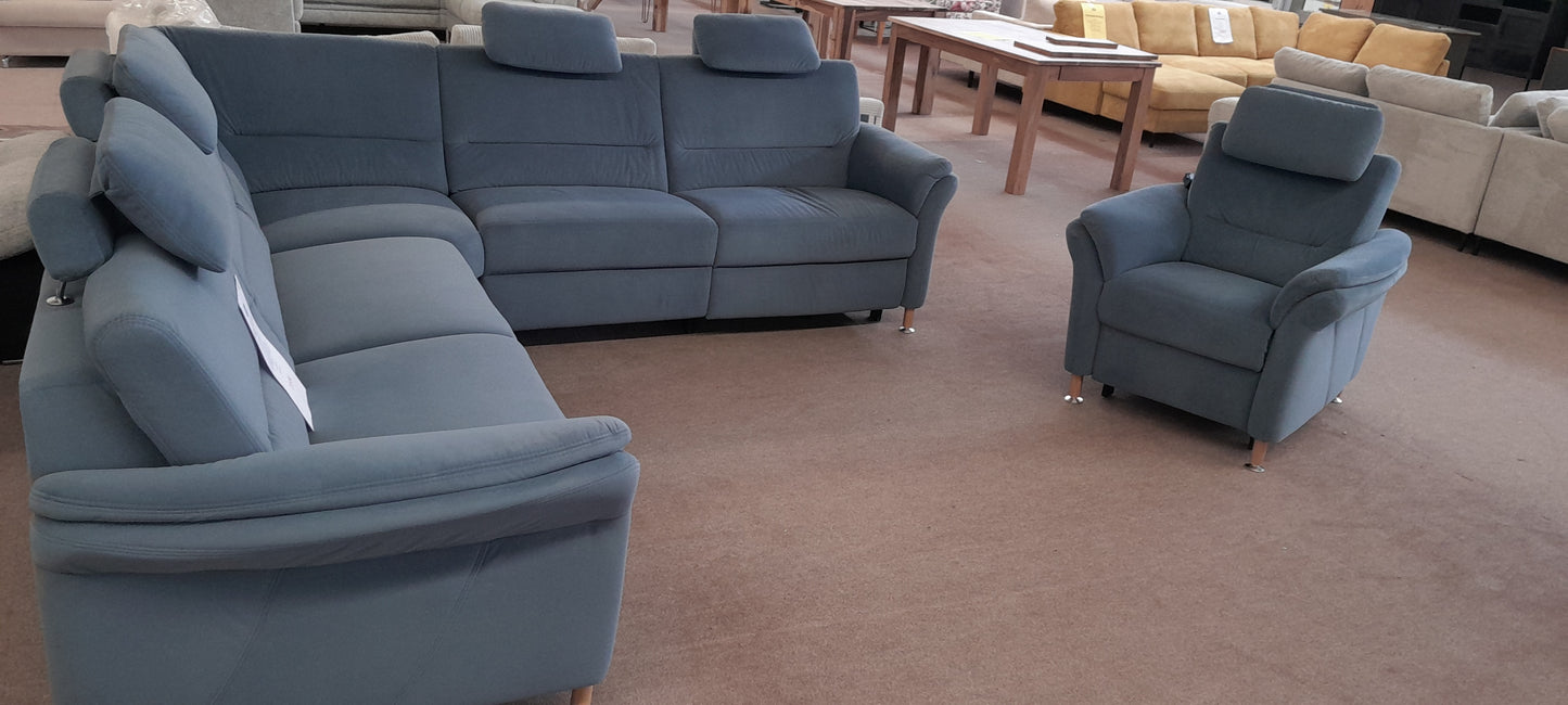 Ecksofa mit Motor inklusive Sessel