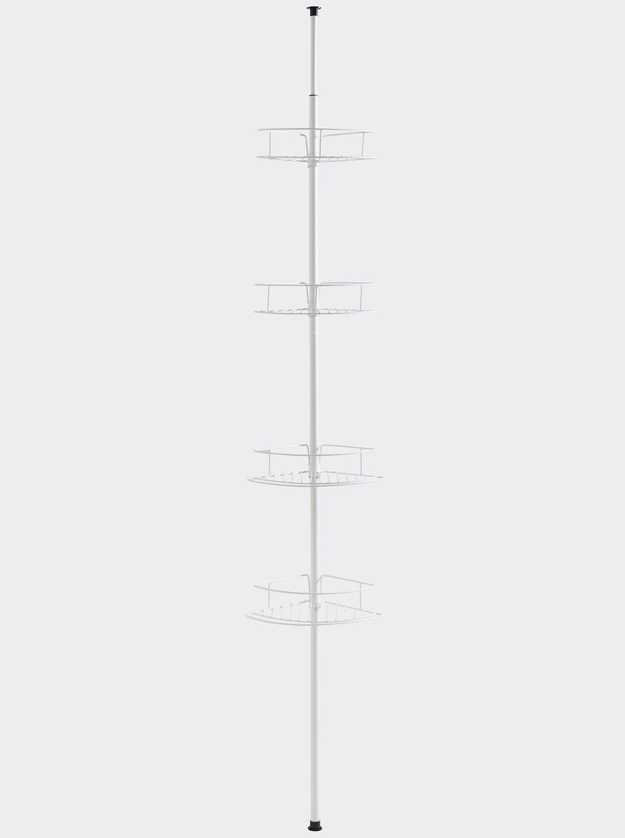 Teleskop-Eckregal weiß – SikaXXL