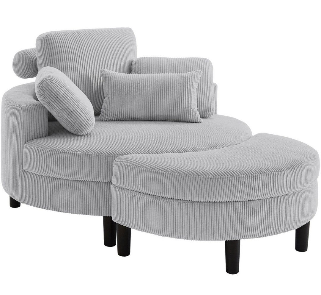 Rundsessel inklusive Hocker Cord