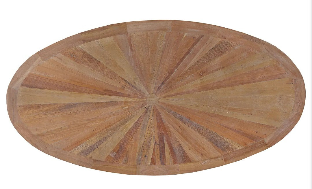 Esstisch Oval Ulme massiv