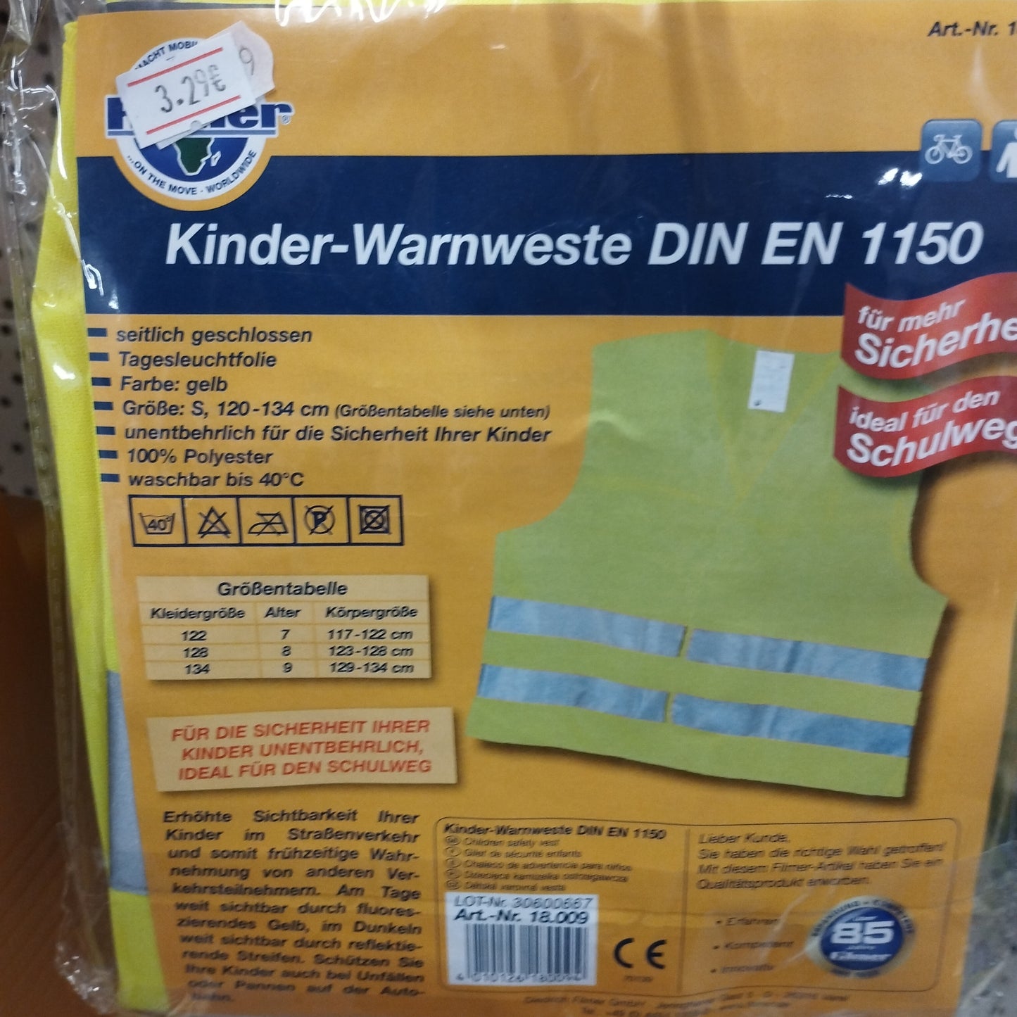 Kinder Warnweste