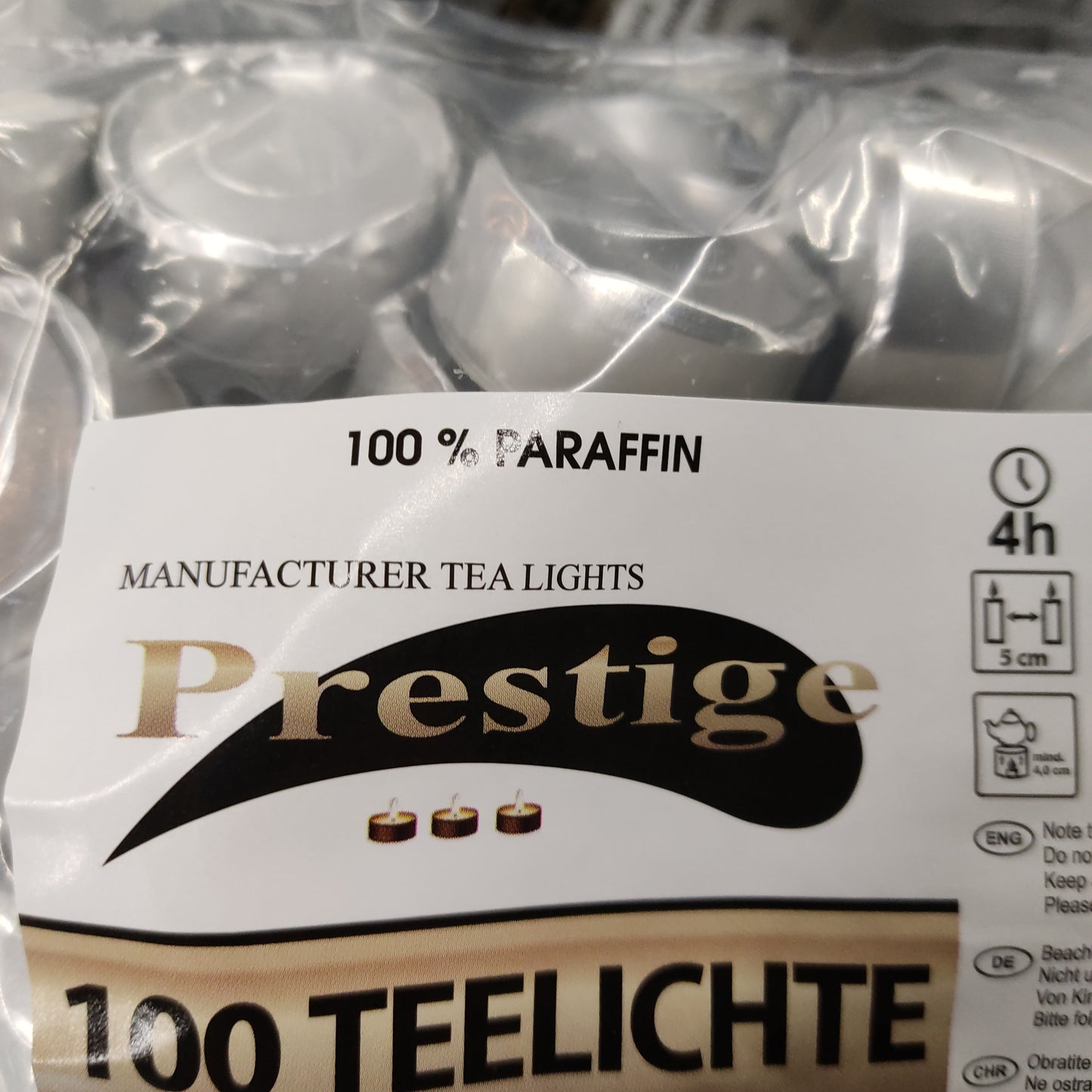 Teelichter mit 100% Paraffin Sonderposten