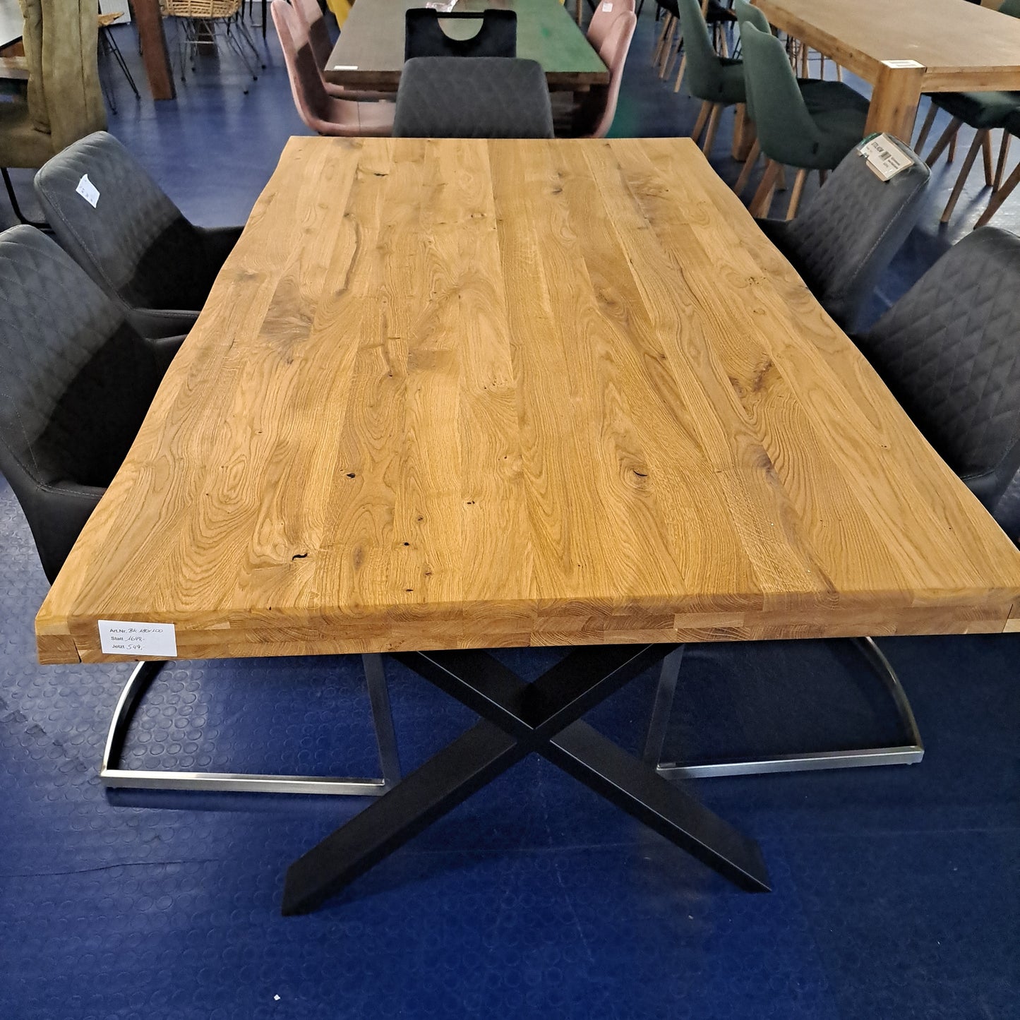 Esstisch mit Baumkante 200 x 100