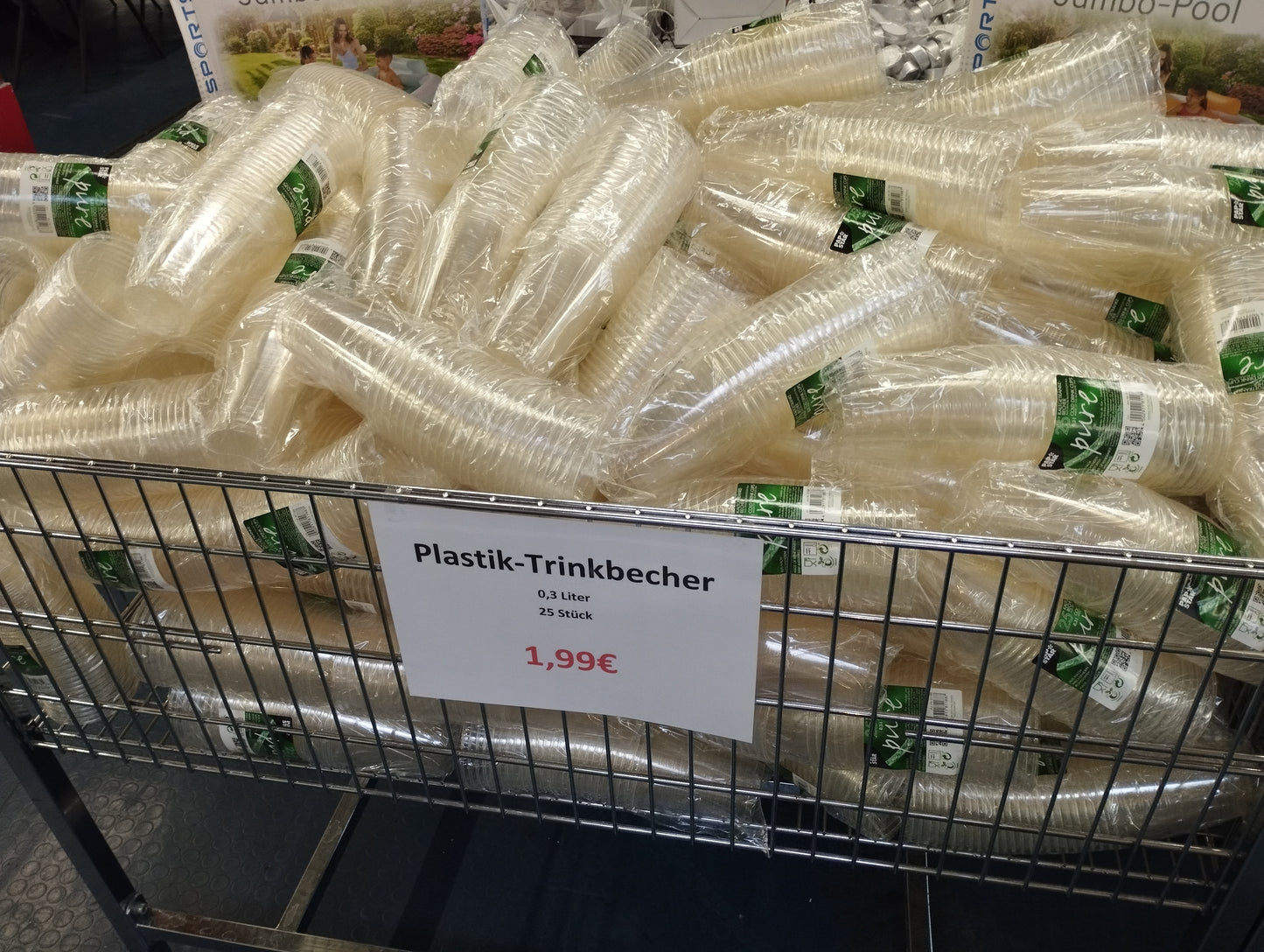 Plastik-Trinkbecher Sonderposten