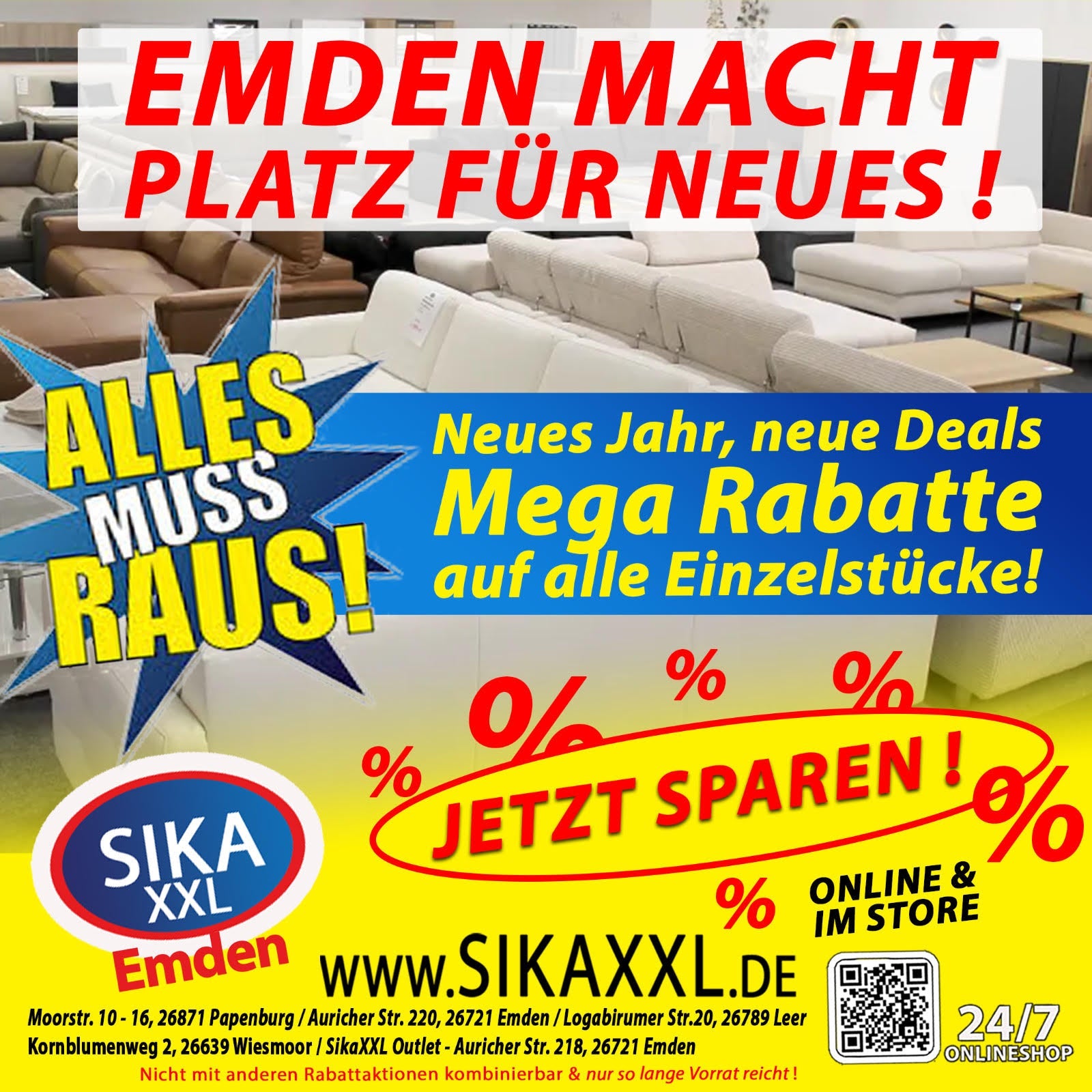 Jahresstart Einzelstück / Posten  Aktion Emden