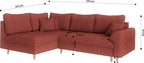 Ecksofa Cord L-Form mit Ottomane
