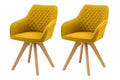 Sales Fever - Armlehnstuhl 2er Set curry-gelb Textil