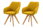 Sales Fever - Armlehnstuhl 2er Set curry-gelb Textil
