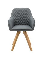 Sales Fever - Armlehnstuhl 2er Set grau Textil