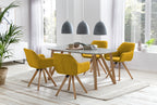 Sales Fever - Armlehnstuhl 2er Set curry-gelb Textil