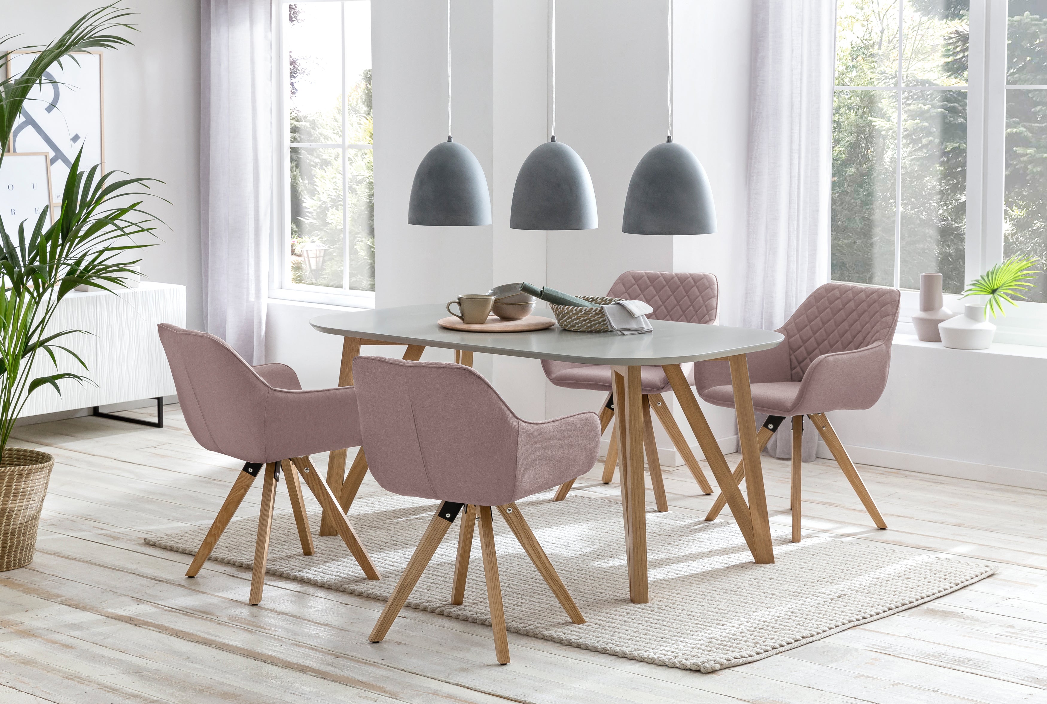 Sales Fever - Esstisch 120x80x76 cm grau Eiche