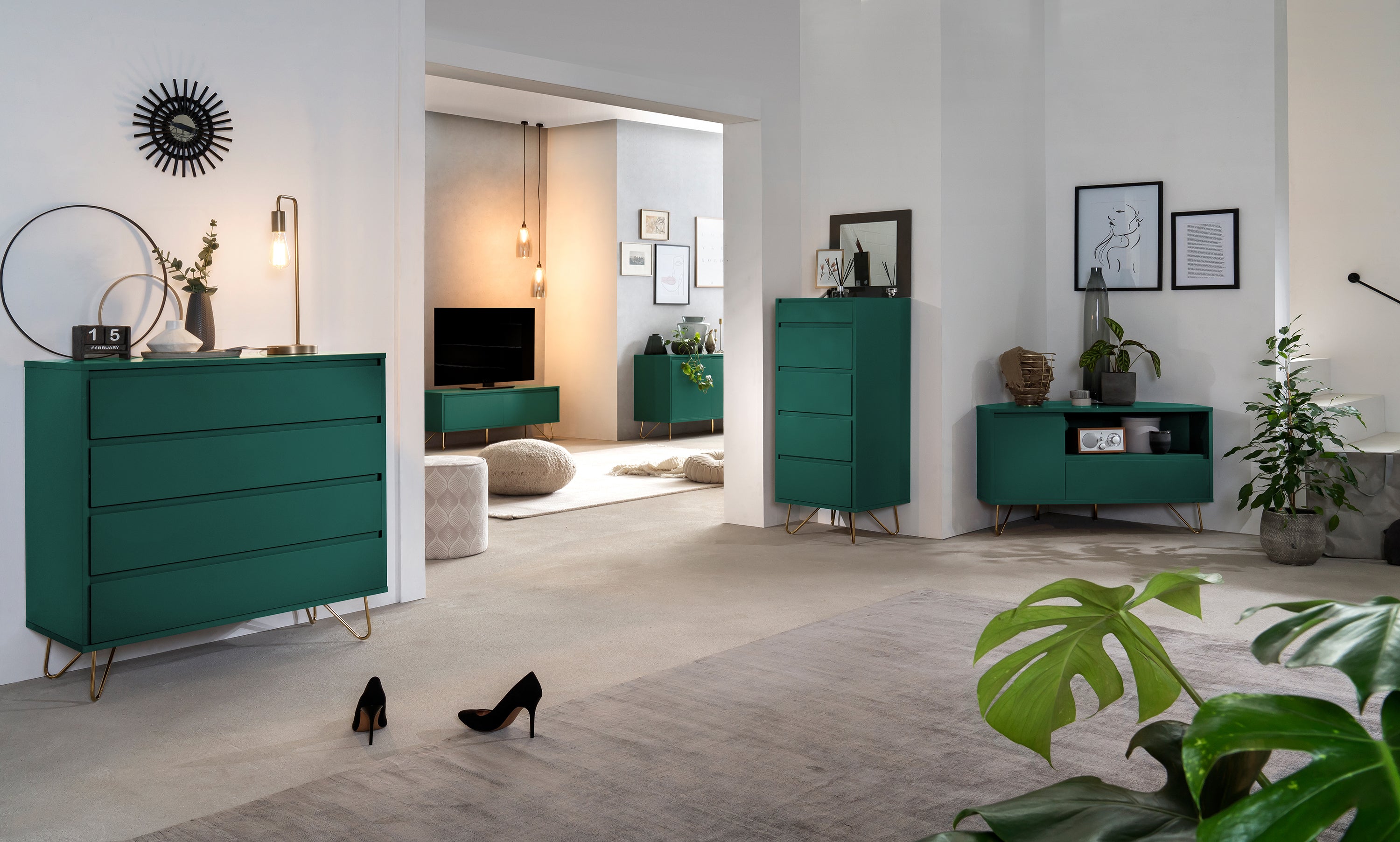 Sales Fever - Kommode breit mit 4 Schubladen#